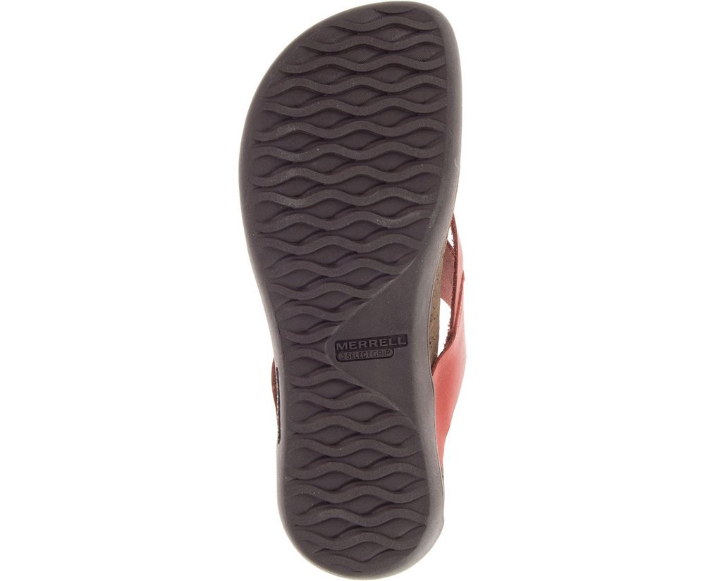 Merrell Sandals Red - District Mahana Post - Womens 35TXOVKPL